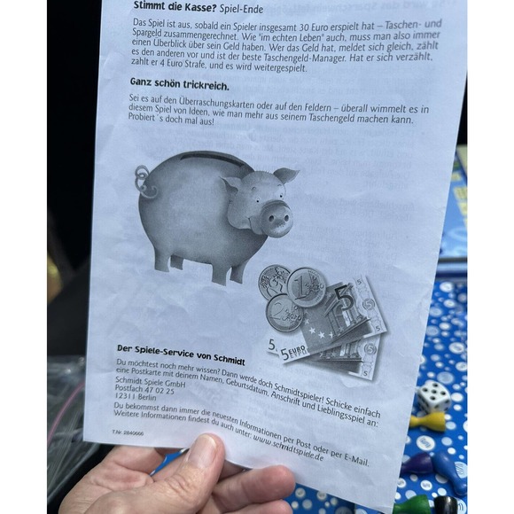 The Pocket Money Game Schmidt Spiele Board Game Das Taschengeld Spiel - Picture 9 of 9